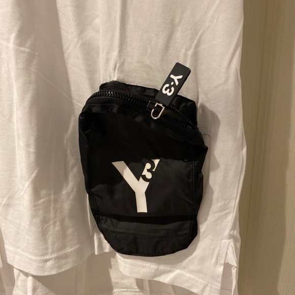 Y3 Yohji yamamoto white tee with zipper pouch - Picture 3 of 6